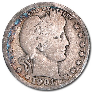 1901-O Barber Quarter Good 1901-O Barber Quarter Good